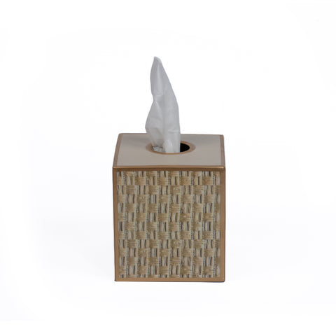 Woven Enameled Tissue Box Cover - Avail 11/11