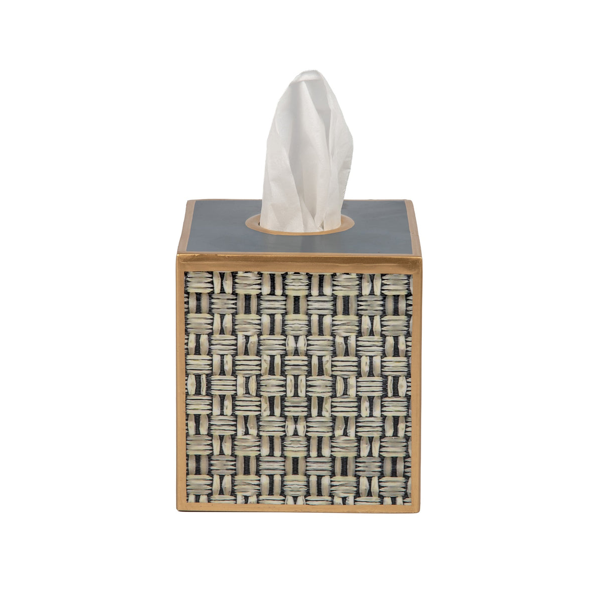 AS-IS - Woven Enameled Tissue Box Cover