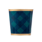 Sussex Plaid Enameled Oval Wastebasket - Avail 09/21