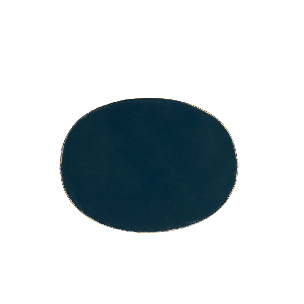 Sussex Plaid Enameled Oval Wastebasket - Avail 09/21
