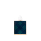 Sussex Plaid Enameled Tissue Box Cover - Avail 09/21