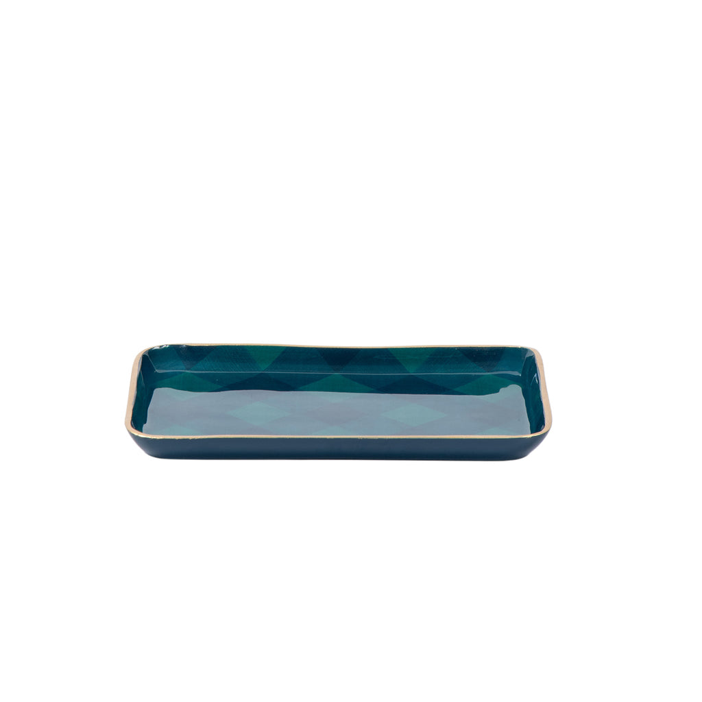 Sussex Plaid Enameled Parlor Tray - Avail 09/21