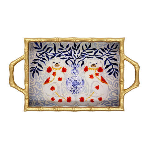 Staffies Enameled Chang Mai Tray 10x14 - Avail 5/15