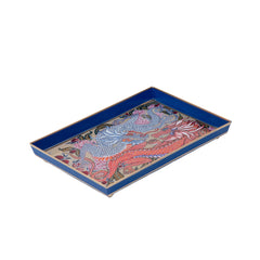 Dragon Enameled Multi-Color Rectangle Decorative Vanity Tray - Oliver Tray