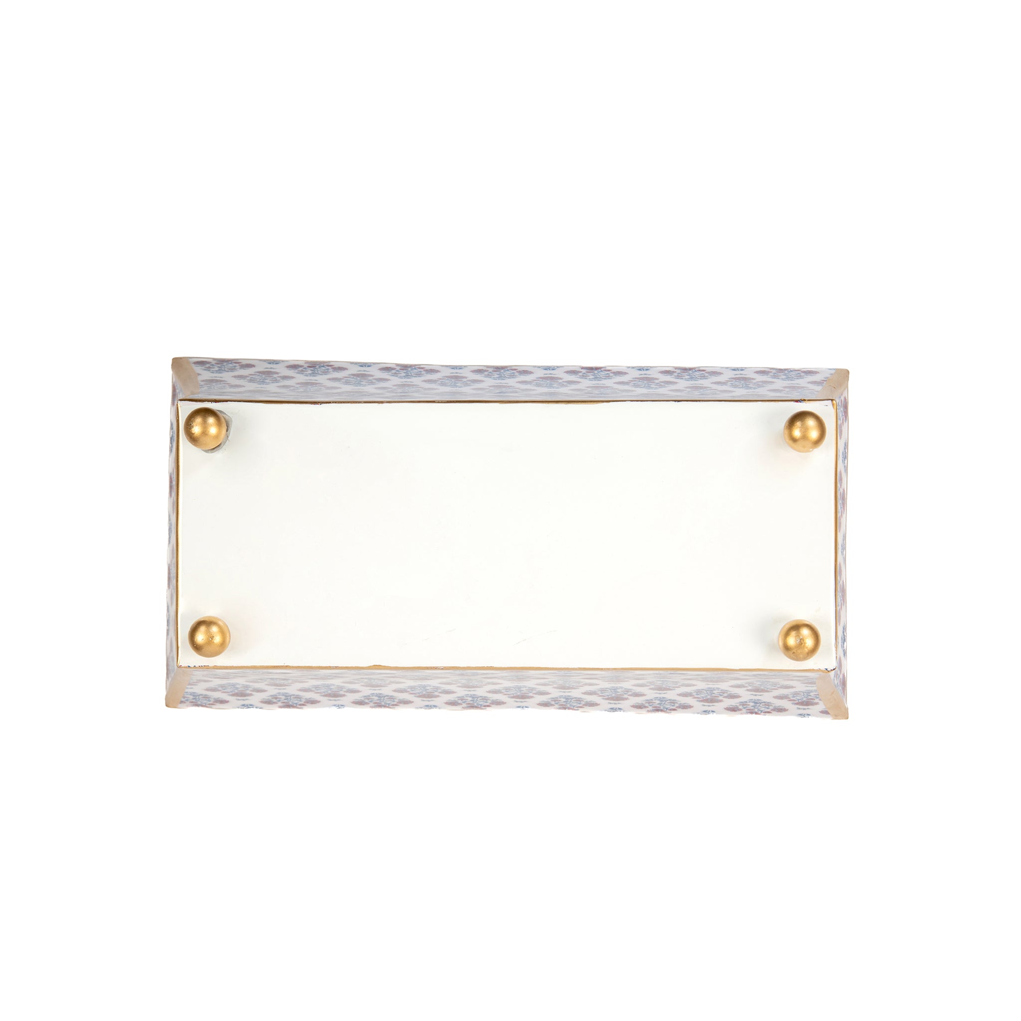 Enameled Multi-Color Rectangular Cachepot For Bedroom / Office / Kitchen / Living Room  - Metal Construction 6 in x 6 in x 12 in - The Lucinda Collection - Avail 05/31