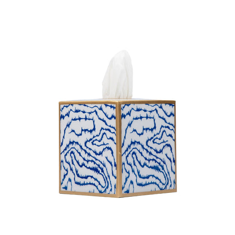 Heatwave Enameled Tissue Box Cover - Cobalt Blue - Avail 06/25