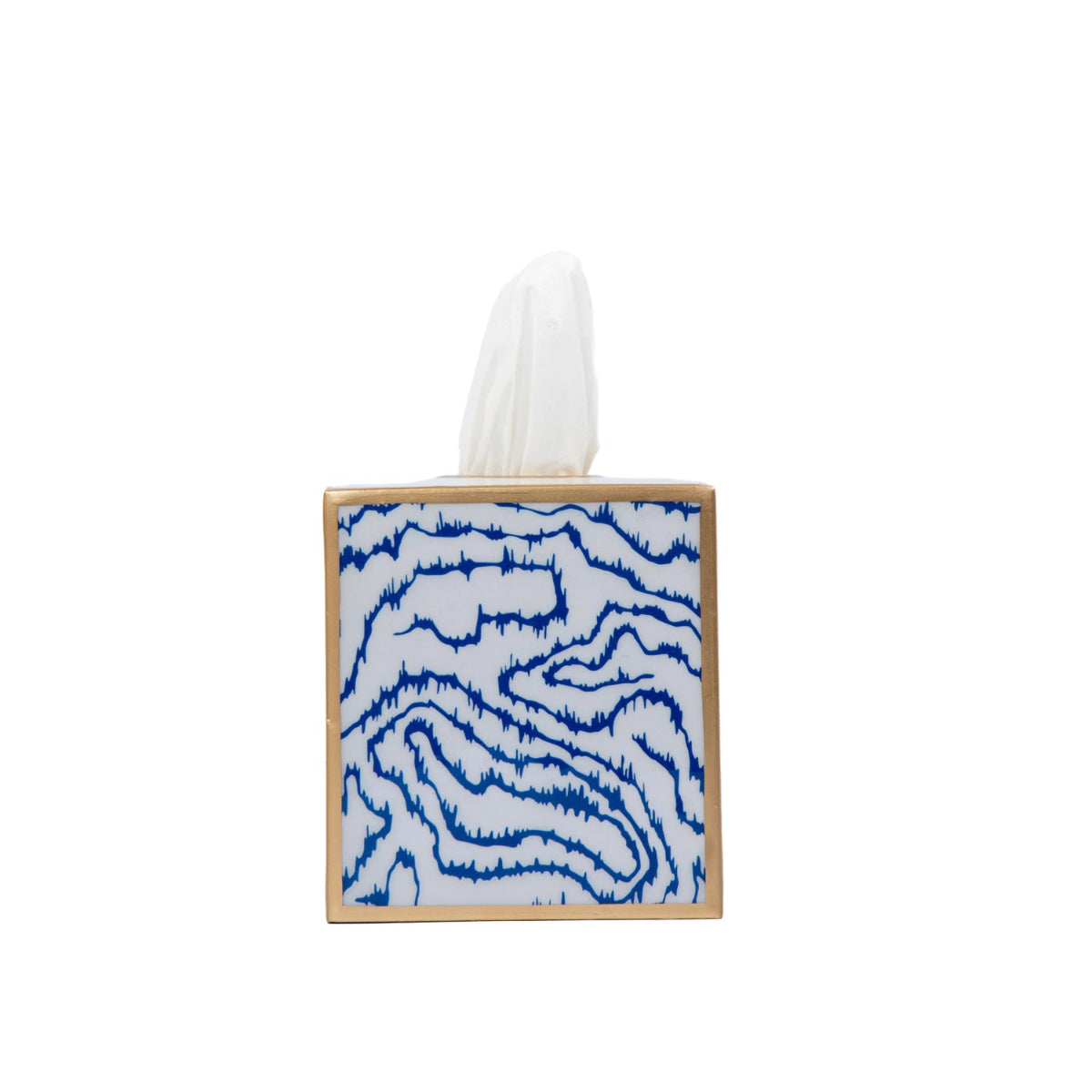 Heatwave Enameled Tissue Box Cover - Cobalt Blue - Avail 06/25