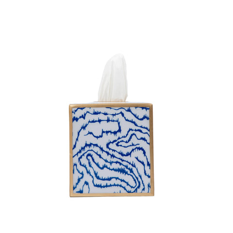 Heatwave Enameled Tissue Box Cover - Cobalt Blue - Avail 06/25