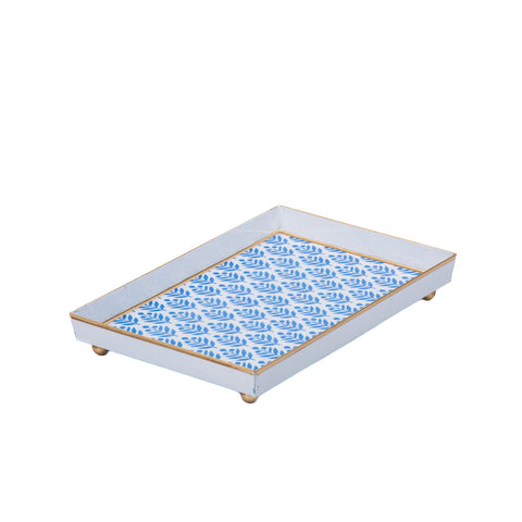 Lottie Enameled Oliver Tray 8x12 - Blue