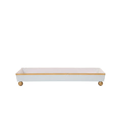 Lottie Pink Enameled Rectangle Vanity Tray for Bathroom, Vanity, Bedroom - Oliver Decorative Tray