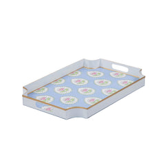 Daphne Multi-color Enameled Rectangle Decorative Serving Tray - for Kitchen, Barware, Vanity, Jaye Tray