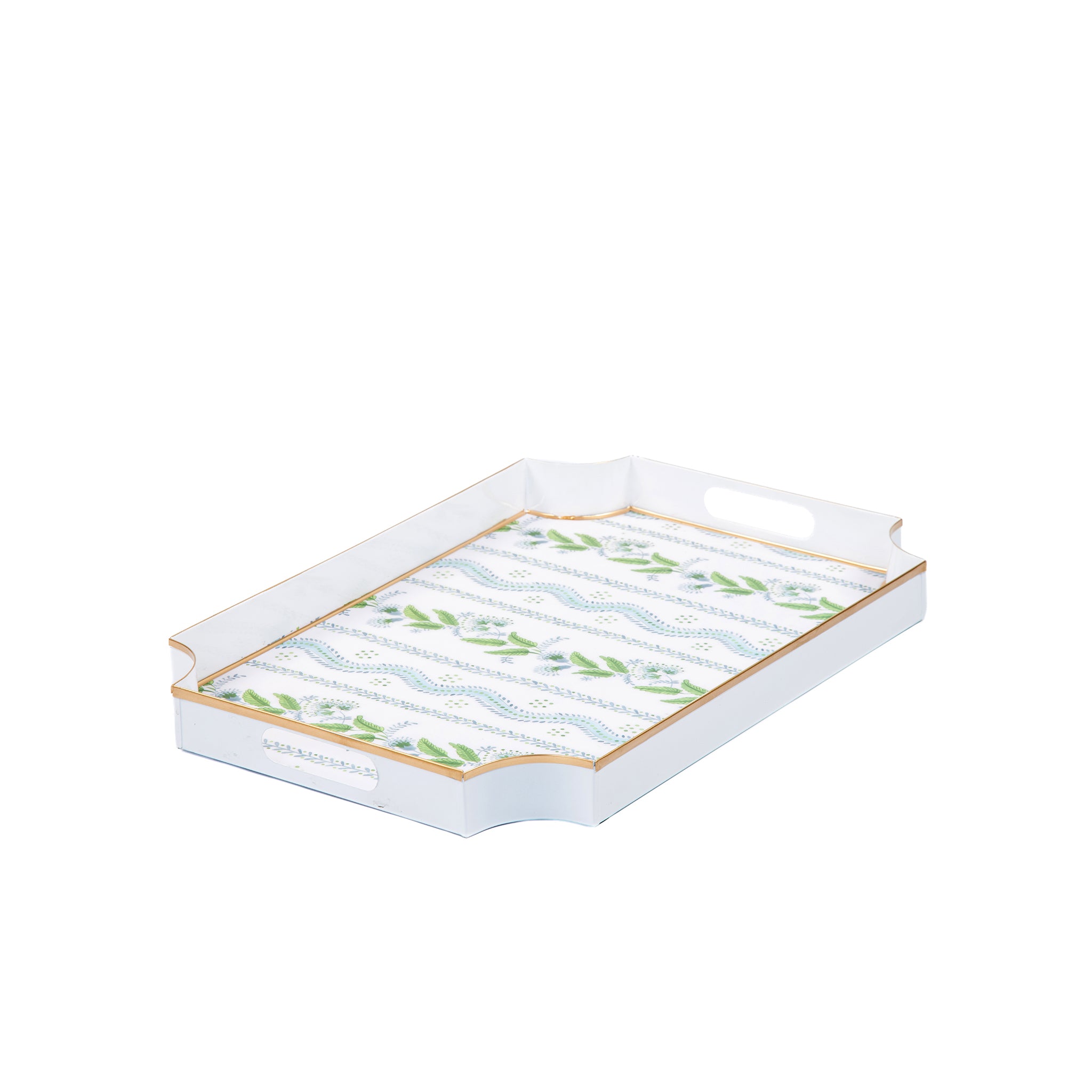 Emma Stripe Enameled Jaye Tray