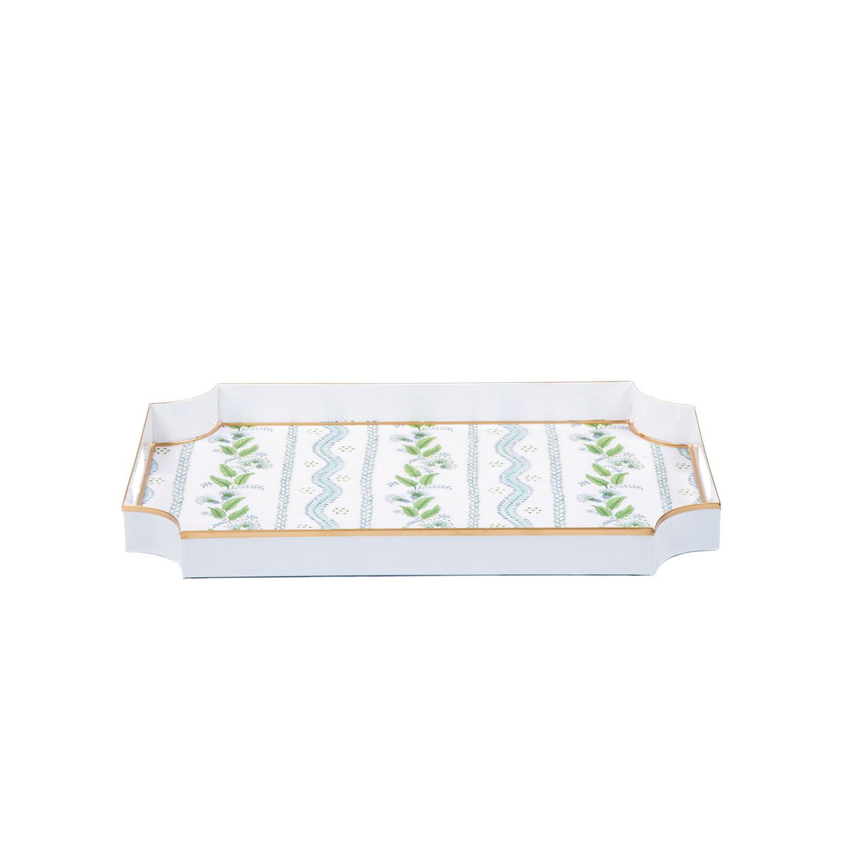 Emma Stripe Enameled Jaye Tray