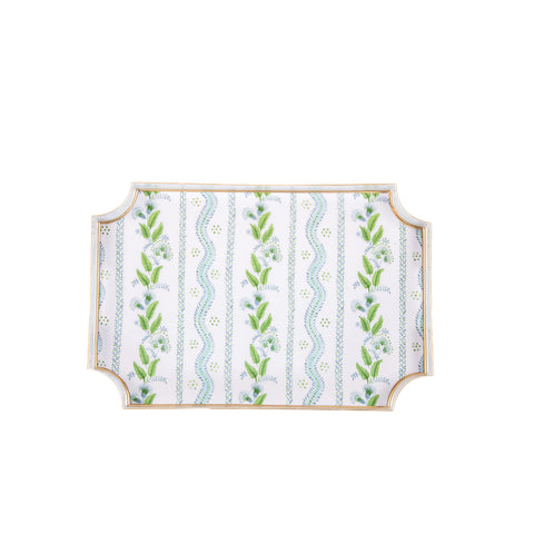 Emma Stripe Enameled Jaye Tray