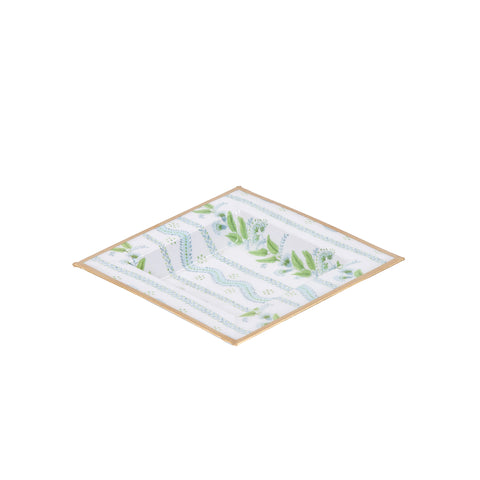 Emma Stripe Enameled Tori Trinket Tray