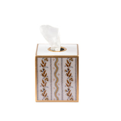Emma Stripe Enameled Tissue Box Cover - Avail 08/24