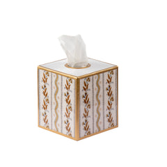 Emma Stripe Enameled Tissue Box Cover - Avail 08/24
