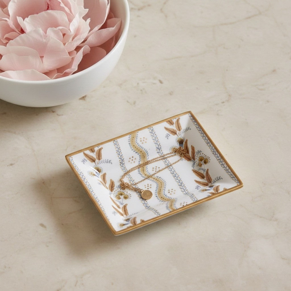 Emma Stripe Enameled Landry Jewelry Tray