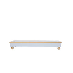 Leopard Cream Enameled Rectangle Vanity Tray for Bathroom, Vanity, Bedroom - Oliver Decorative Tray
