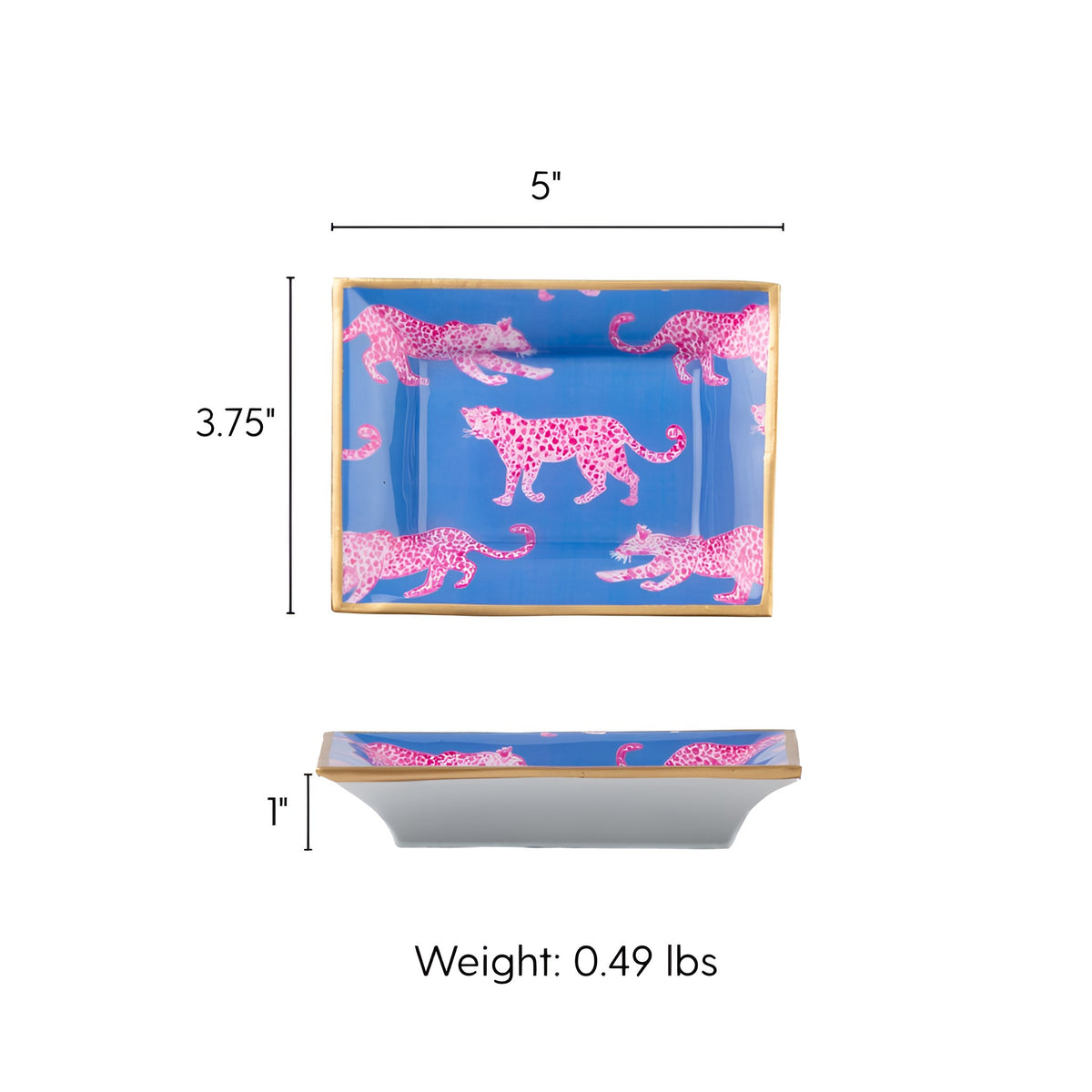 Pink Leopards Enameled Landry Soap Dish - Avail 10/27