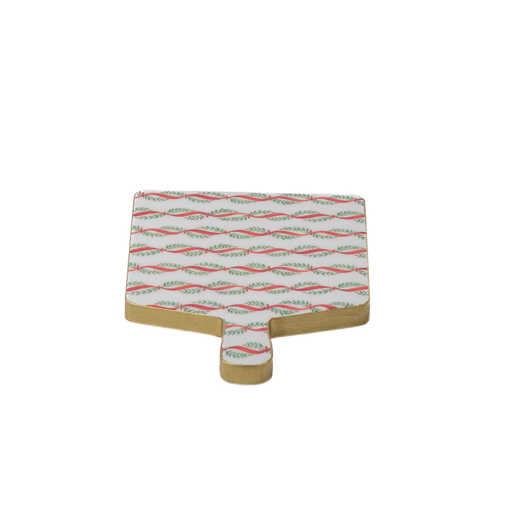AS-IS - Garland Twist Enameled Rectangular Charcuterie Board 6x10