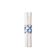 Scallops Enameled Napkin Ring (4pk) - Avail 08/24