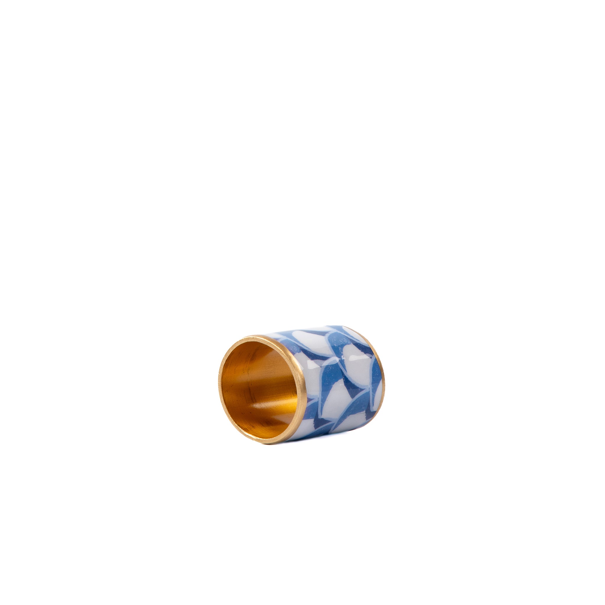 Scallops Enameled Napkin Ring (4pk) - Avail 08/24