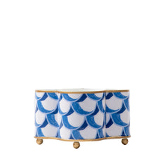 Scallops Enameled Quatrefoil Cachepot Planter - Avail 08/24