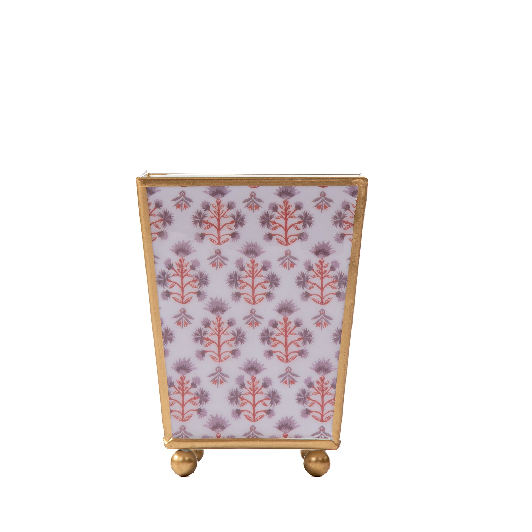 Penny Enameled Square Cachepot Planter - Avail 08/24