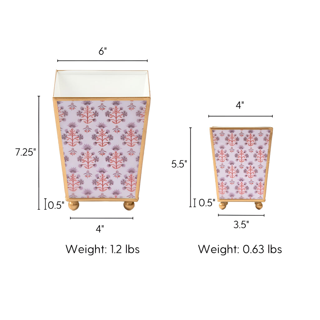 Penny Enameled Square Cachepot Planter