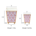 Penny Enameled Square Cachepot Planter