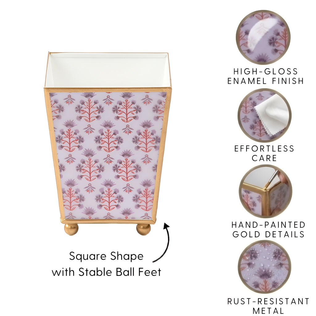 Penny Enameled Square Cachepot Planter