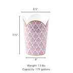 Penny Enameled Tulip Wastebasket