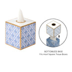 Marigold Lattice Enameled Tissue Box Cover