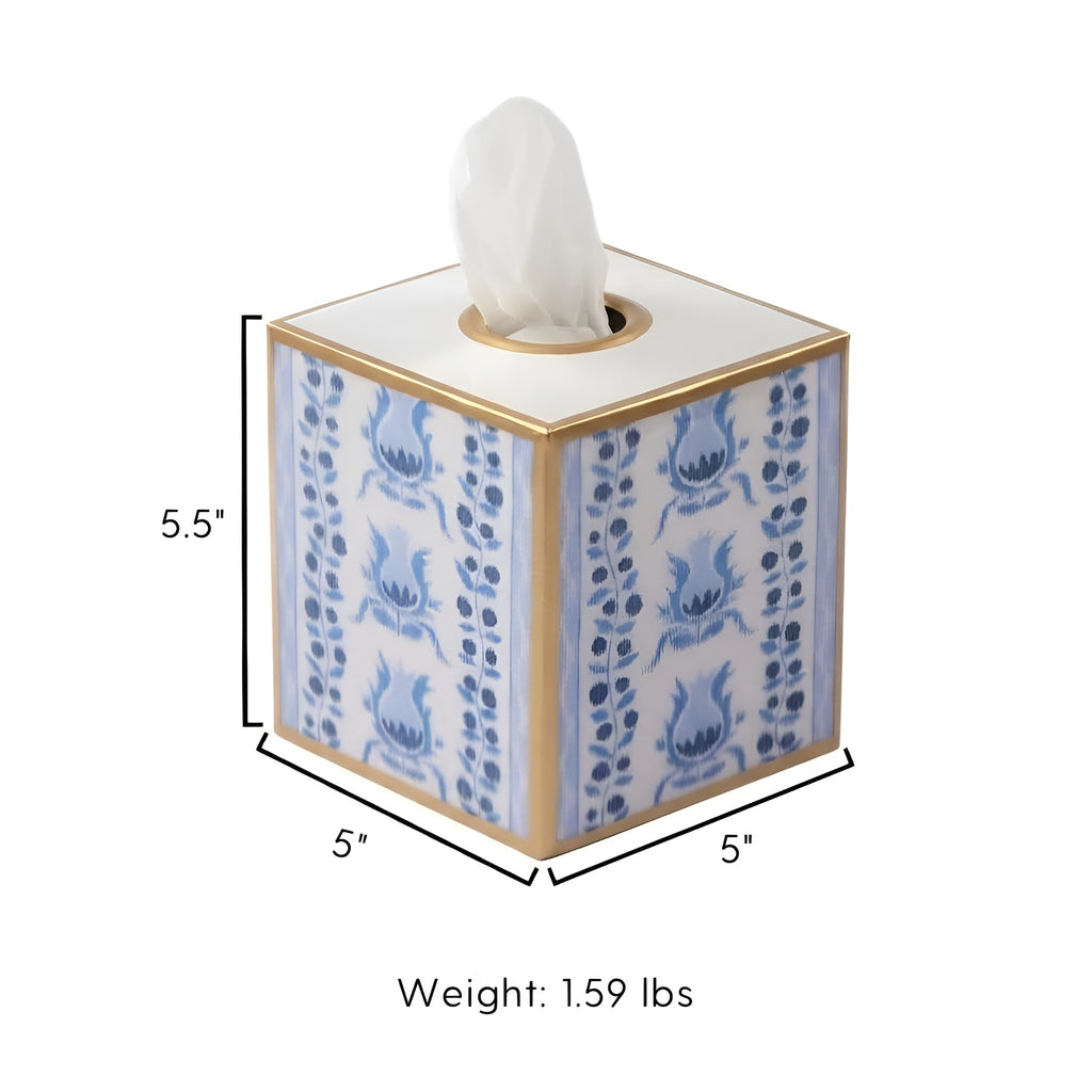 Pomegranate Enameled Tissue Box Cover