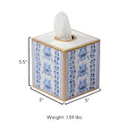 Pomegranate Enameled Tissue Box Cover
