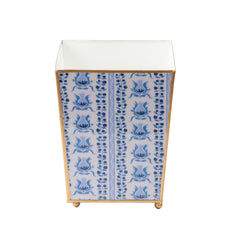 Pomegranate Enameled Square Wastebasket - Avail 08/24