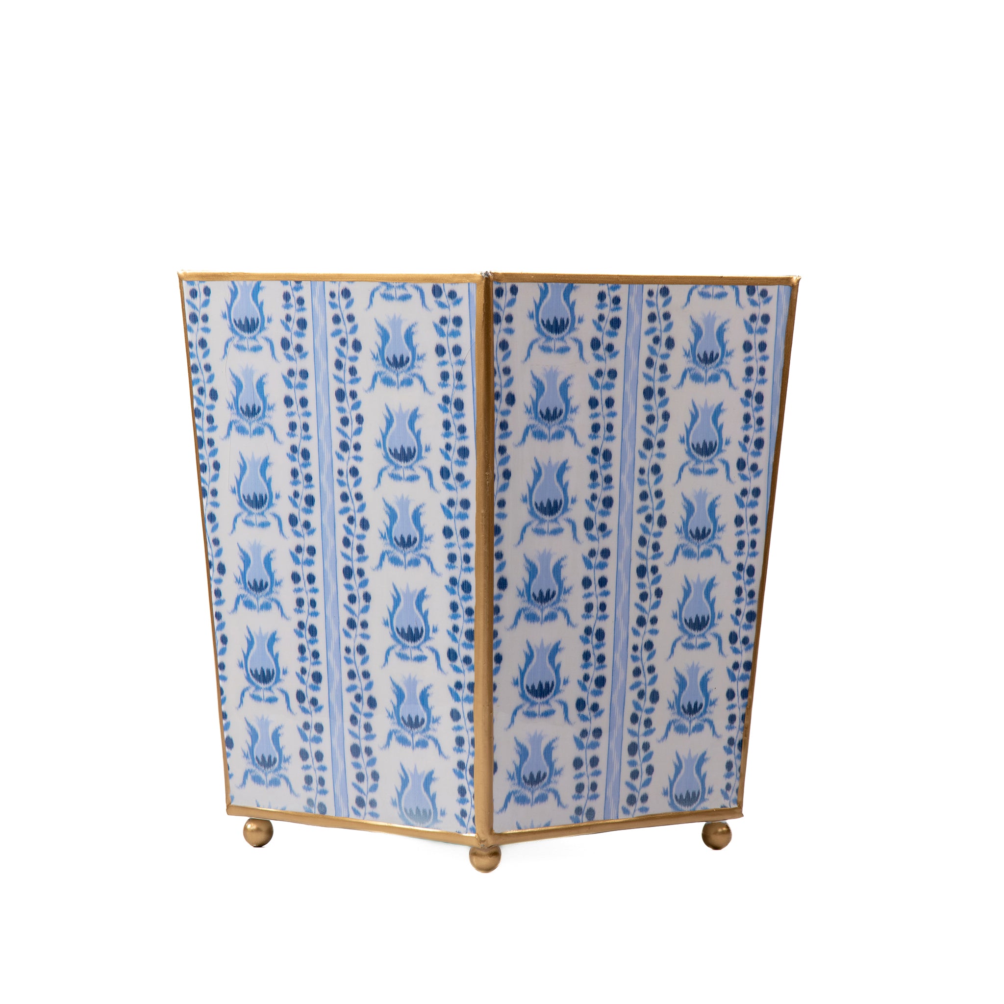 Pomegranate Enameled Square Wastebasket - Avail 08/24