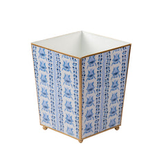 Pomegranate Enameled Square Wastebasket - Avail 08/24