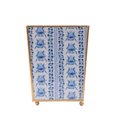 Pomegranate Enameled Square Wastebasket - Avail 08/24