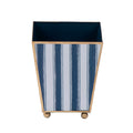 Brush Stripe Enameled Square Cachepot Planter - Avail 09/21