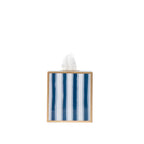 Brush Stripe Enameled Tissue Box Cover - Avail 09/21