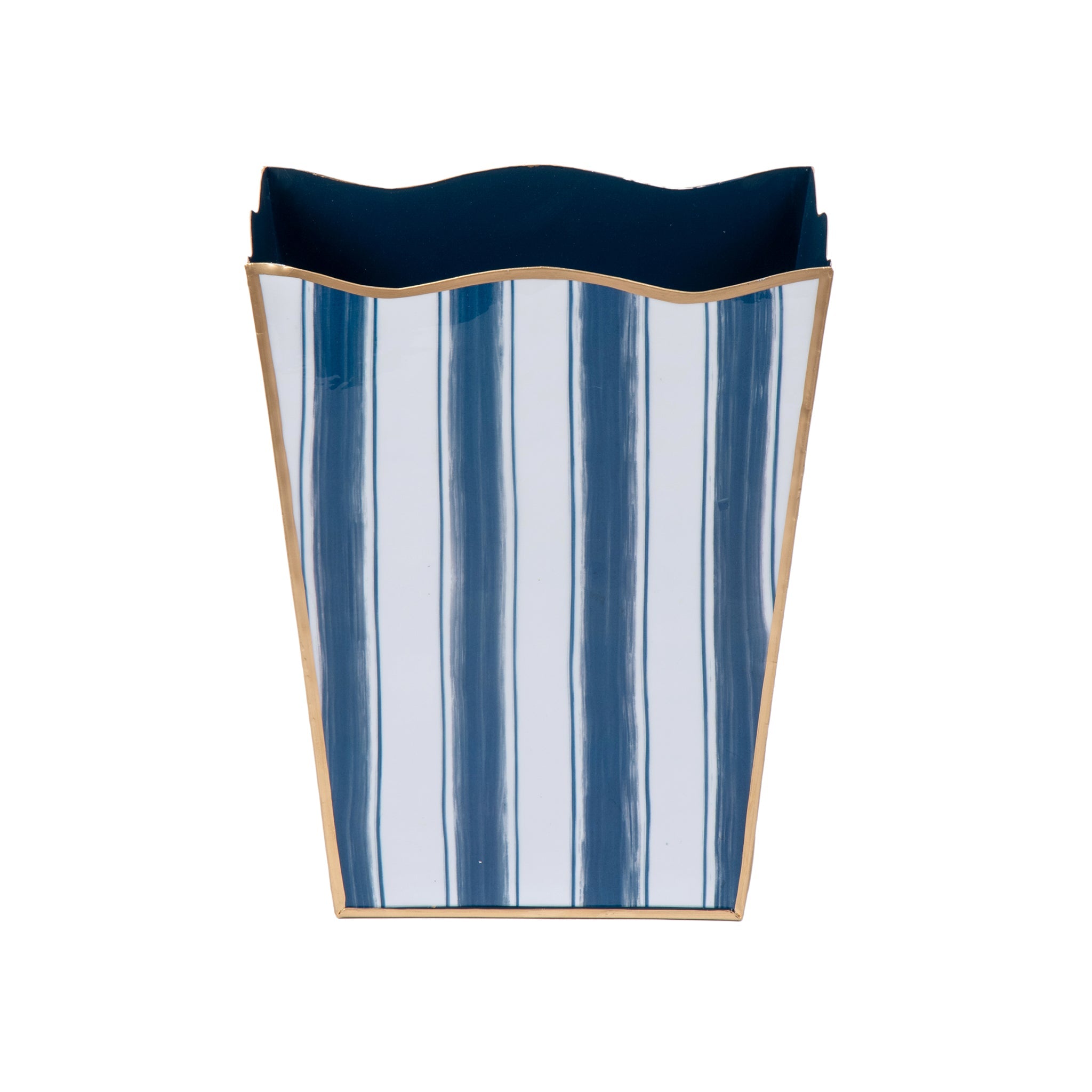 Brush Stripe Rectangular Classic Wastebasket - Avail 09/21