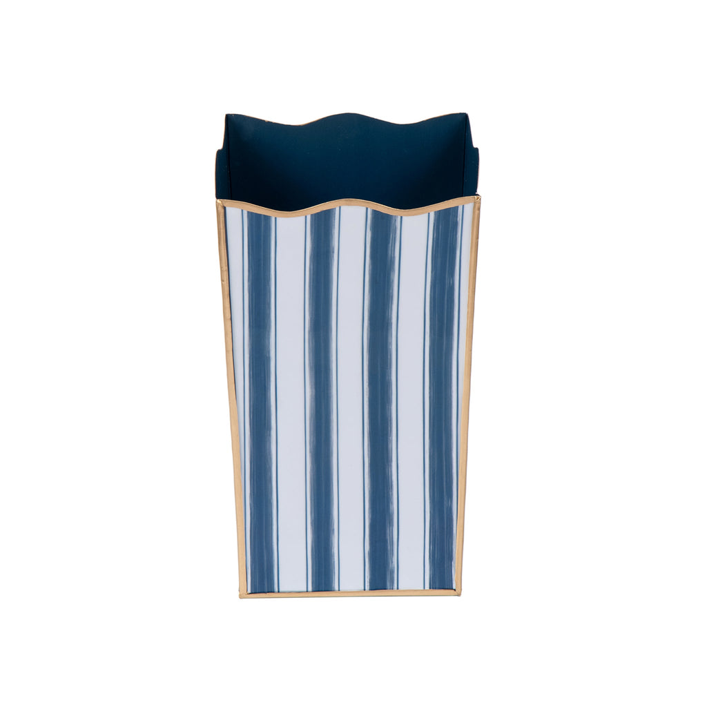 Brush Stripe Rectangular Classic Wastebasket - Avail 09/21