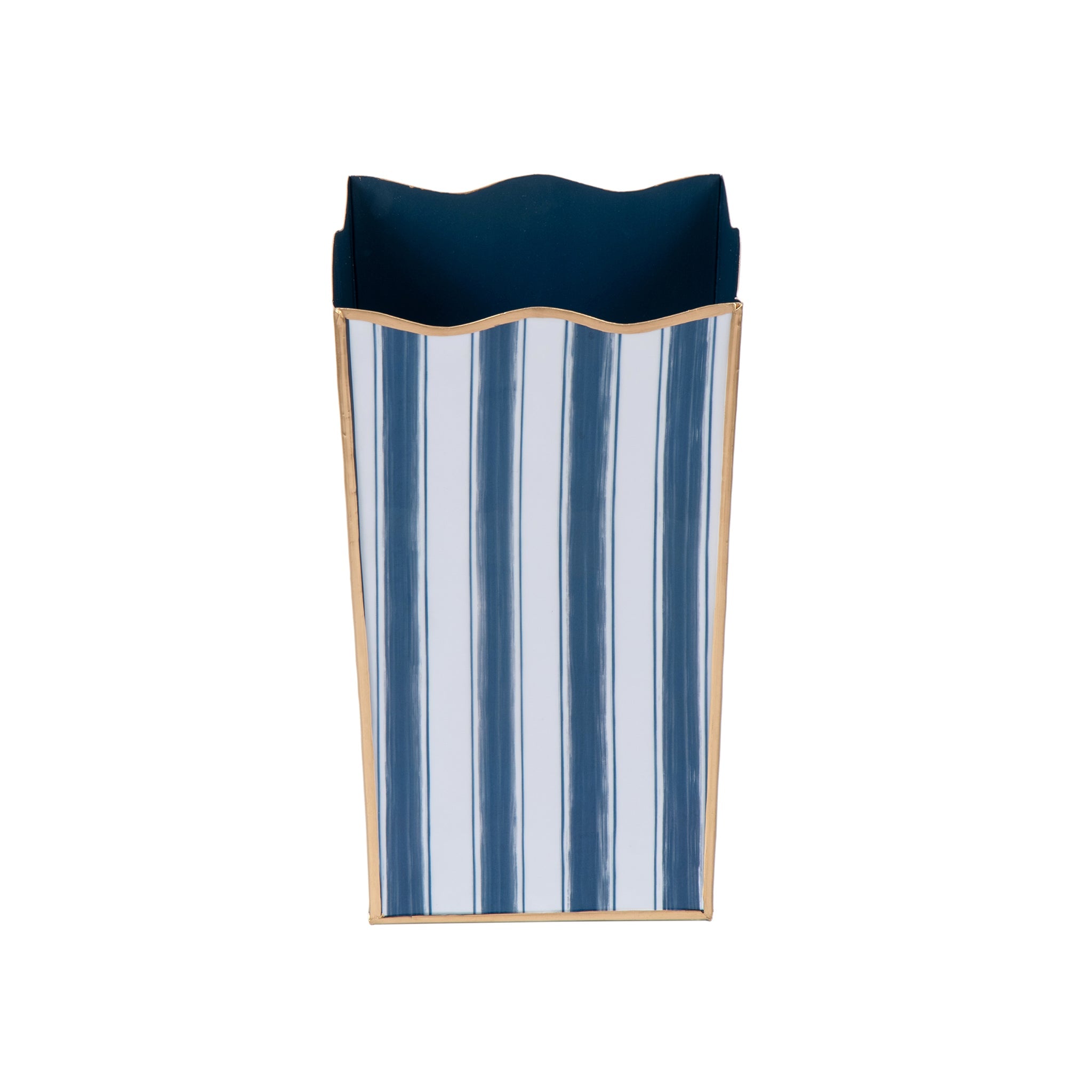 Brush Stripe Rectangular Classic Wastebasket - Avail 09/21