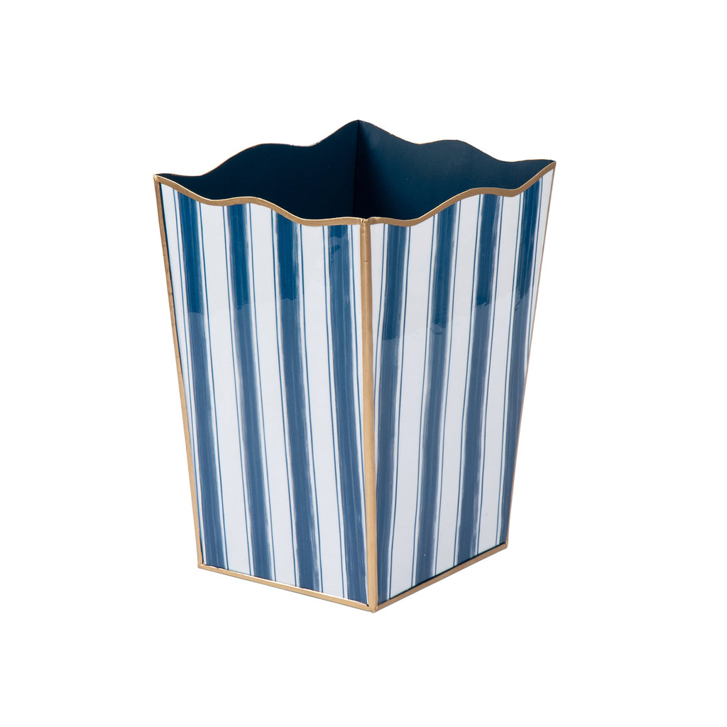 Brush Stripe Rectangular Classic Wastebasket - Avail 09/21