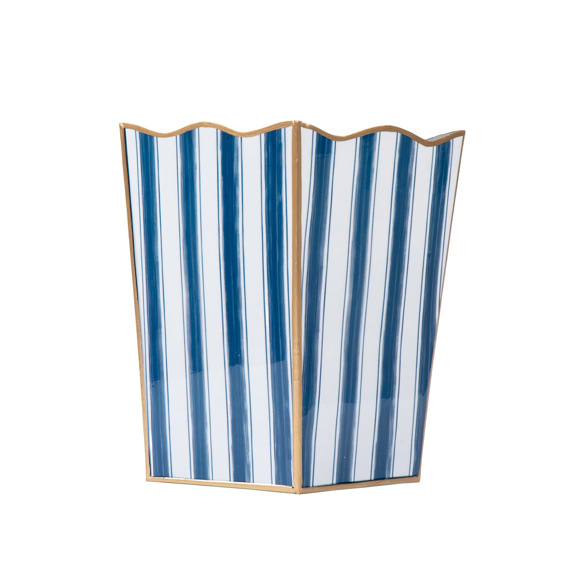 Brush Stripe Rectangular Classic Wastebasket - Avail 09/21