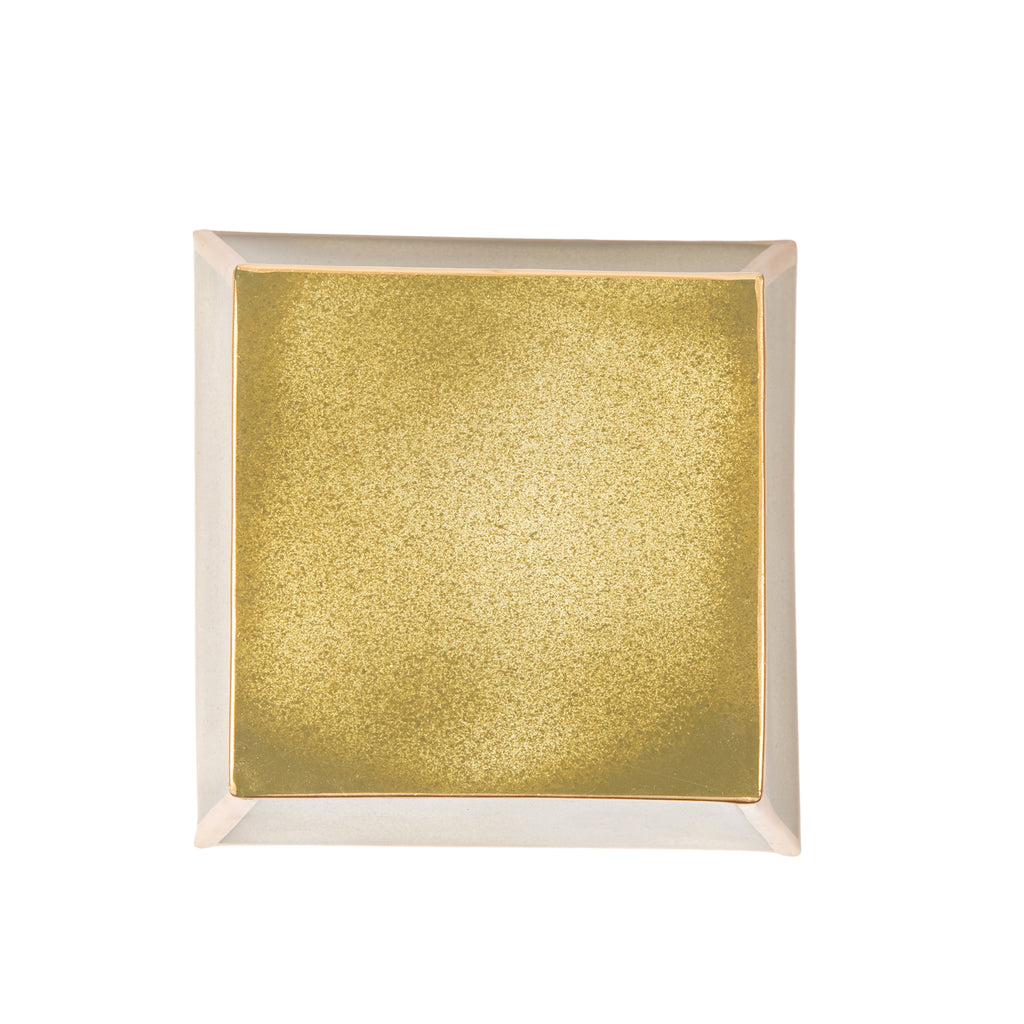 Vintage Stucco Square Fluted Cachepot - Avail 10/10