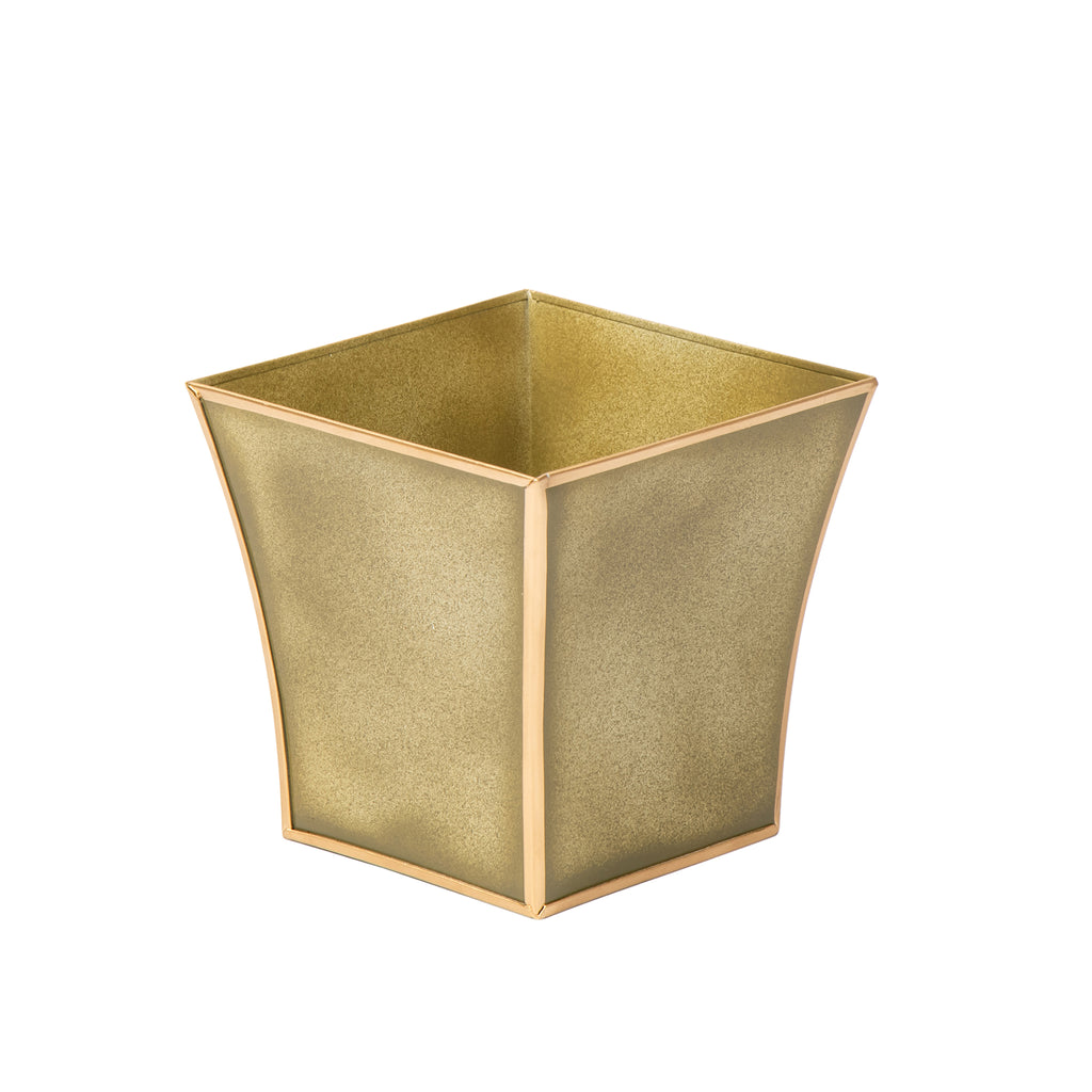 Vintage Stucco Square Fluted Cachepot - Avail 10/10