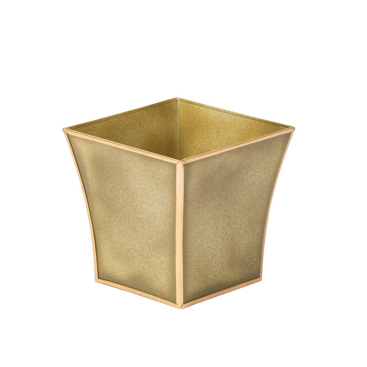 Vintage Stucco Square Fluted Cachepot - Avail 10/10